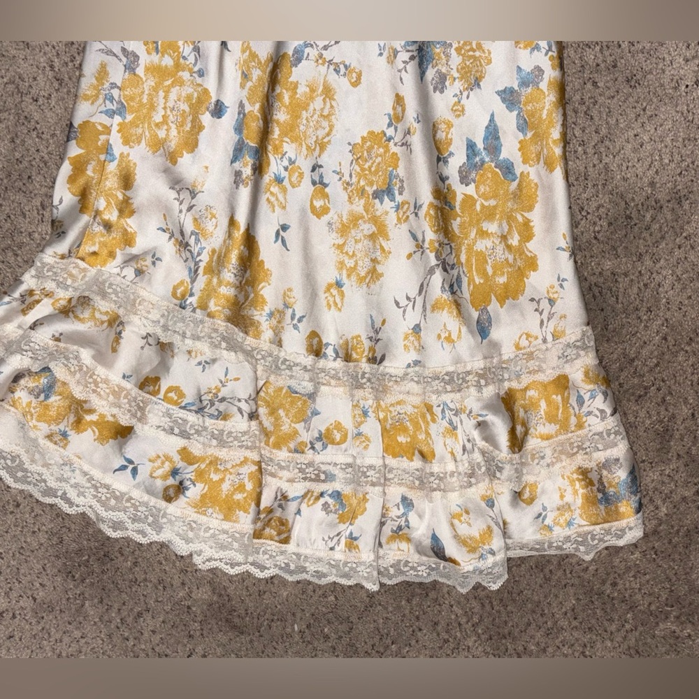 Free People Floral Mini Dress in Yellow and Blue - Picture 8 of 10